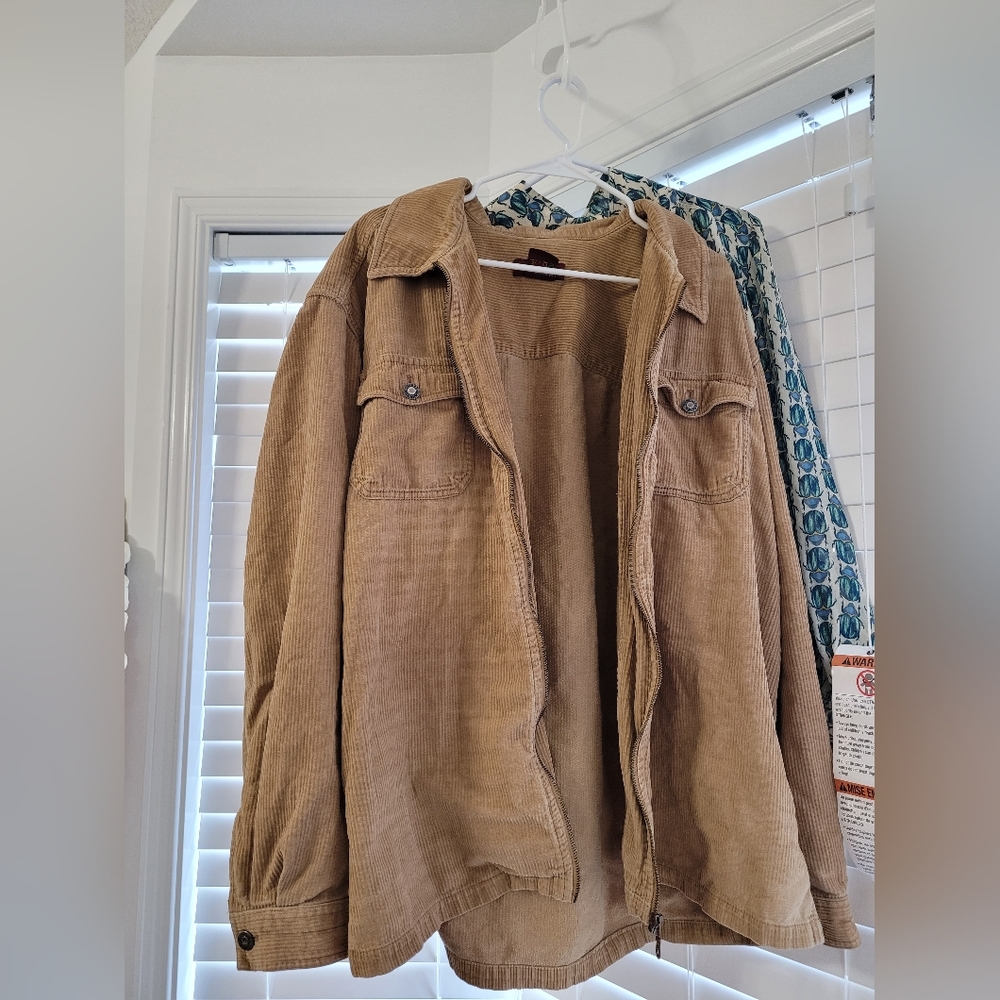 Corduroy Shirt Jacket in Camel Tan - Women's Overshirt